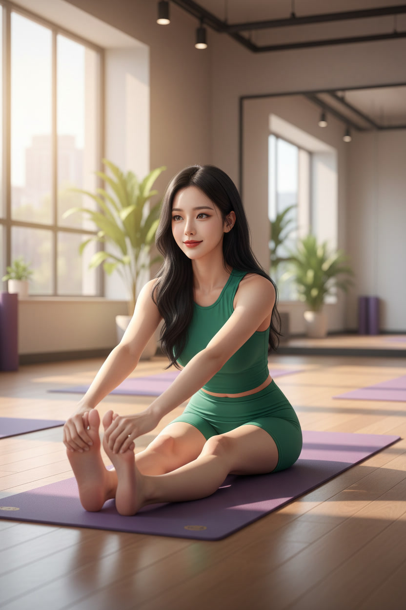 Linine yoga green activewear studio